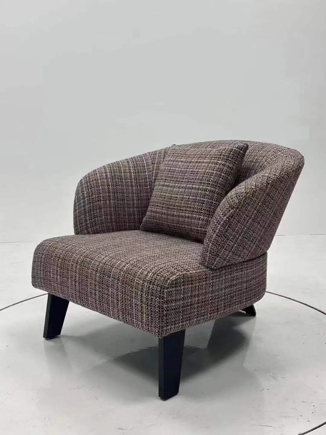 M&F Studio Tweed Check Accent Chair