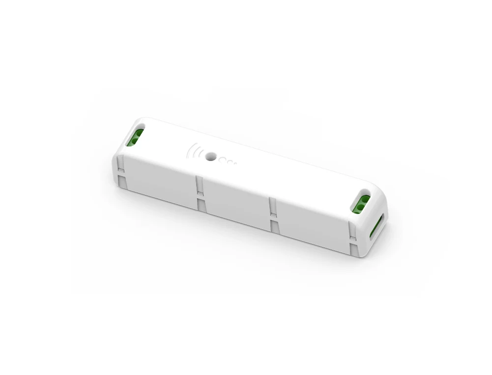 The Novo A5 receiver, a slim white control module