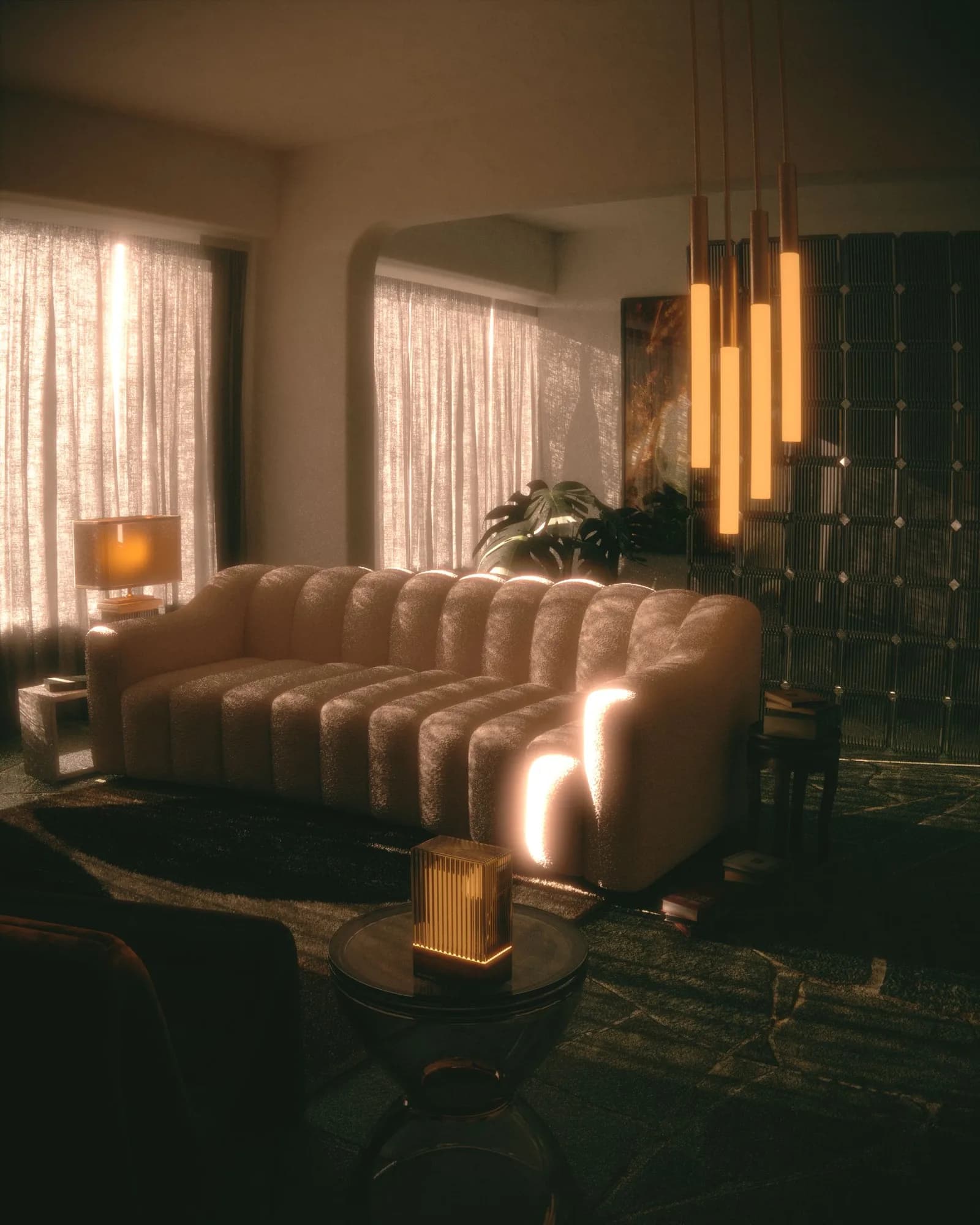 M&F Studio Marbella Curved Three-Seater